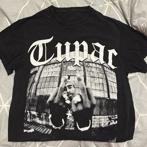 Tupac Middle Finger graphic tee